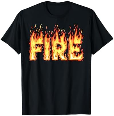 Amazon.com: Lit Fire Flame Hot Burning Beach T-Shirt : Clothing